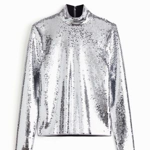 H&M Rabanne Sequined Shirt